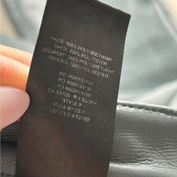 Aritzia Wilfred Melina Marbled Grey Faux Leather Crop Pants - Picture 10 of 15